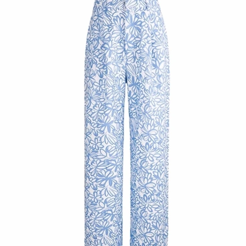 Floral Blue Women's Pants